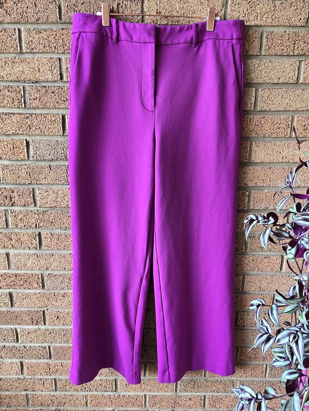 Boden Westbourne Wide Leg Ponte Trousers Magenta Pink Fuchsia - US 12R